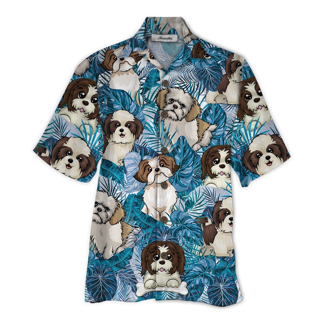 Shih Tzu Blue Awesome Design Unisex Hawaii Shirt For Men And Women Ha7716