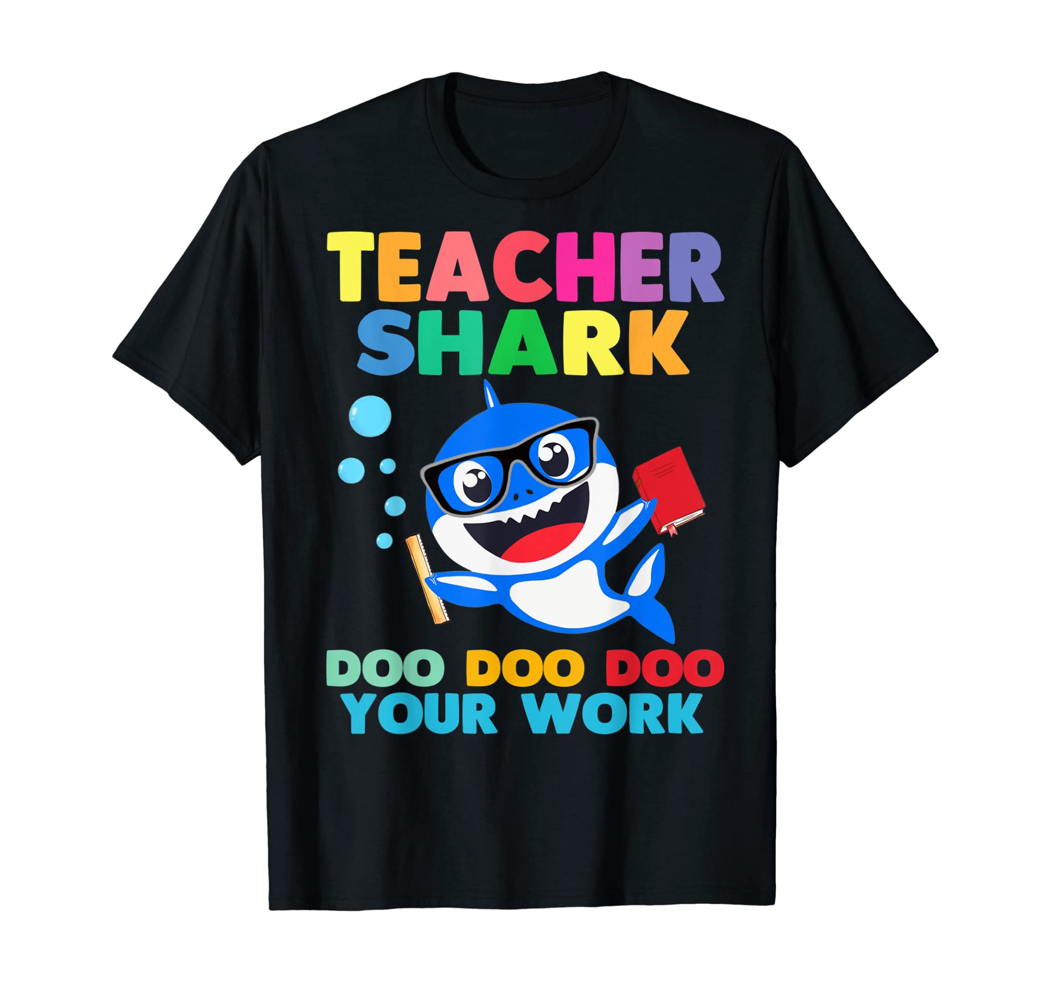 Teacher Shark Doo Doo Back To School Boys Girls Kids Gift T-Shirt