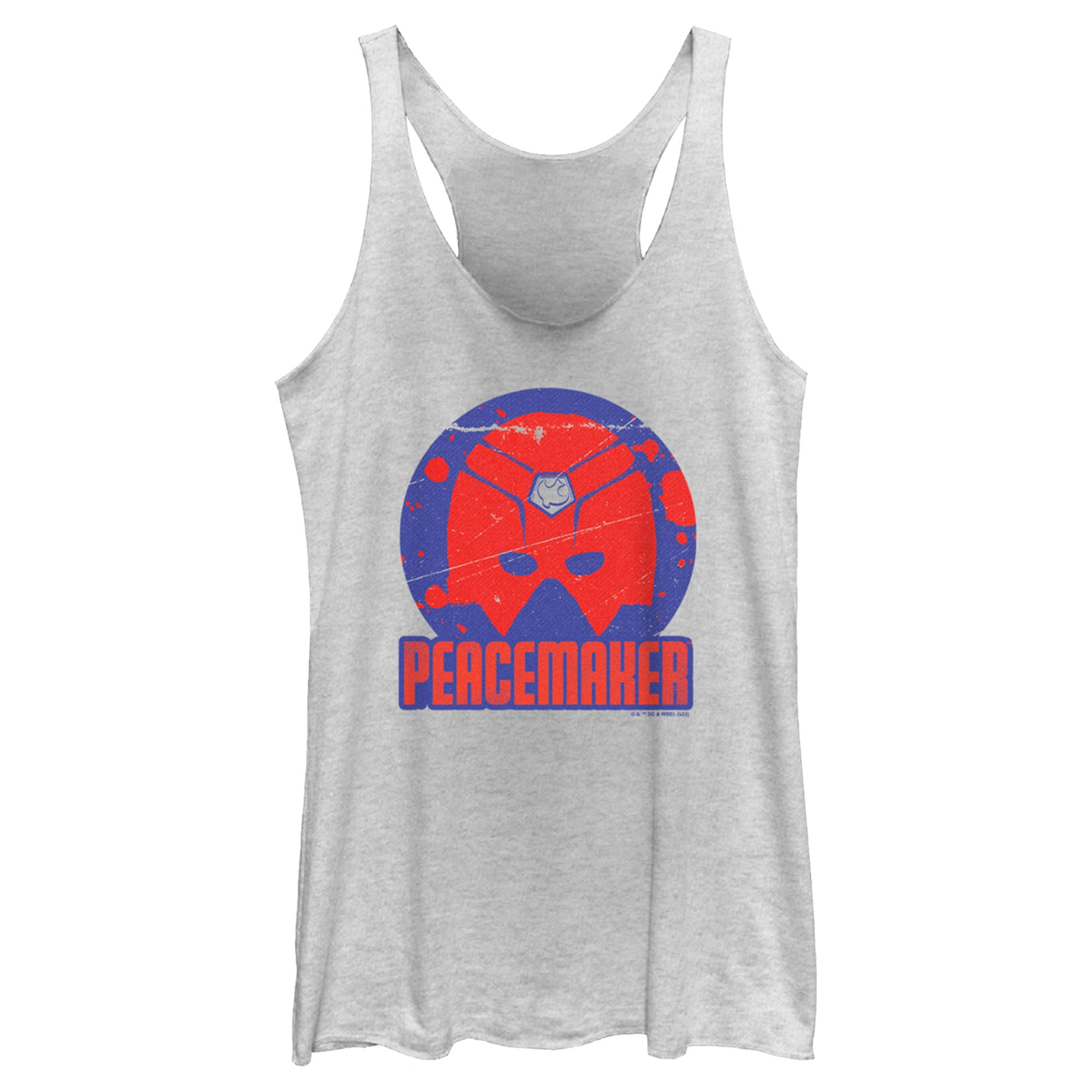 Women’S Peacemaker Helmet Logo Racerback Tank Top