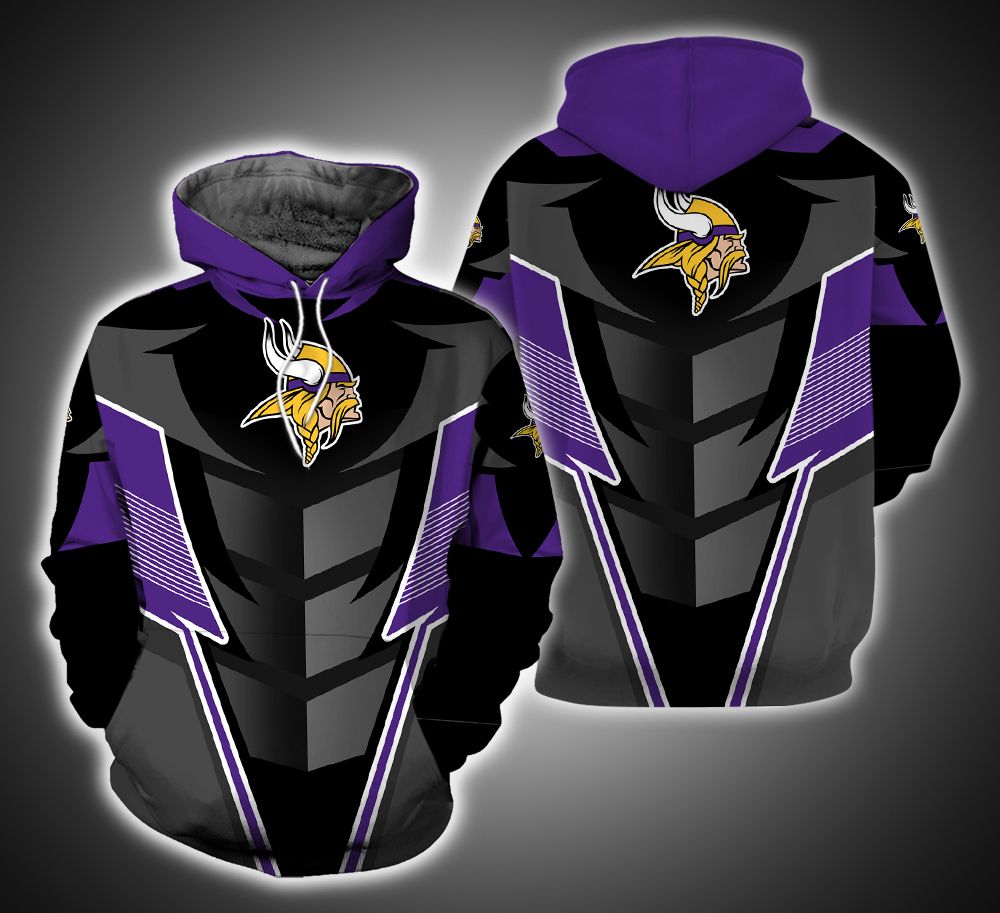 Minnesota Vikings Armor 3D Printed Hoodie