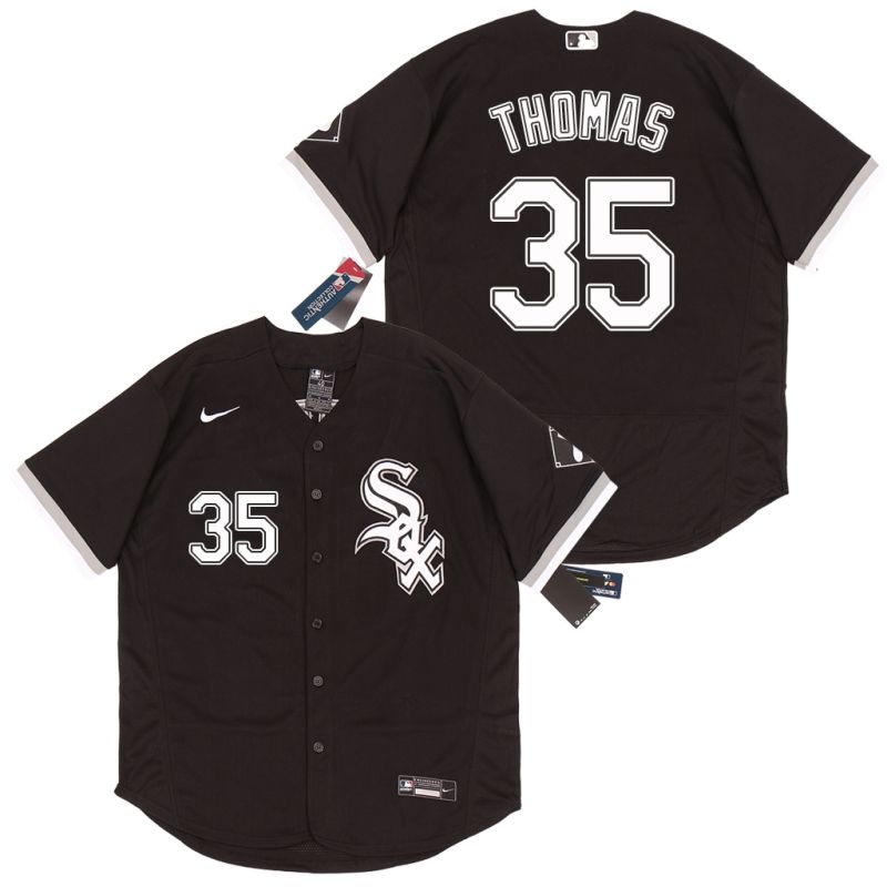 Chicago White Sox Frank Thomas #35 2020 MLB Black Jersey