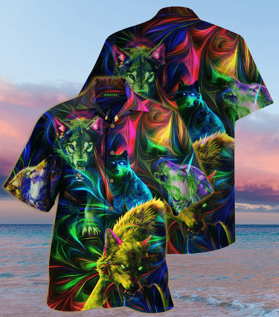 Check Out This Awesome Hawaii Aloha Shirts Amazing Wolves Ha72713