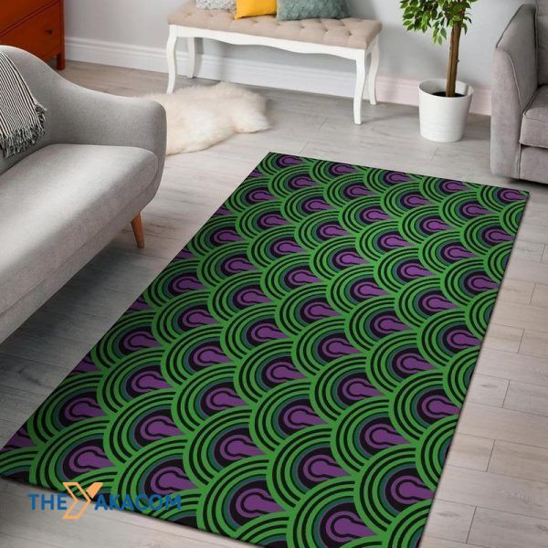 Happy Halloween Purple Pattern Rectangle Area Rug Floor Decor