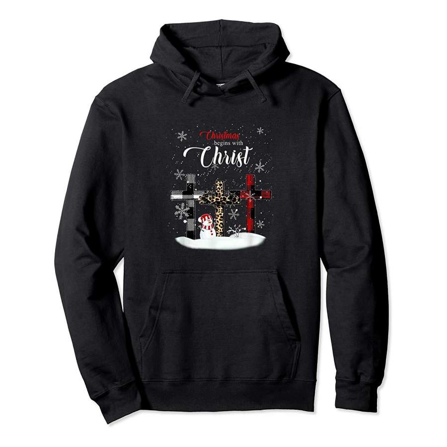 Christmas Begins with Christ Xmas Gift Hoodie