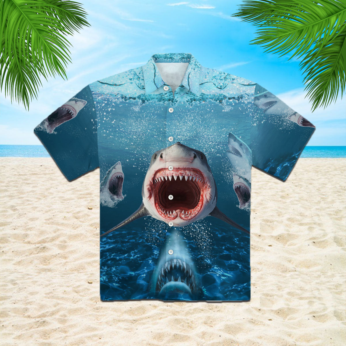 Oragontee Show Your Teeth Shark Hawaii Shirt For Men Women Adult Ha10139