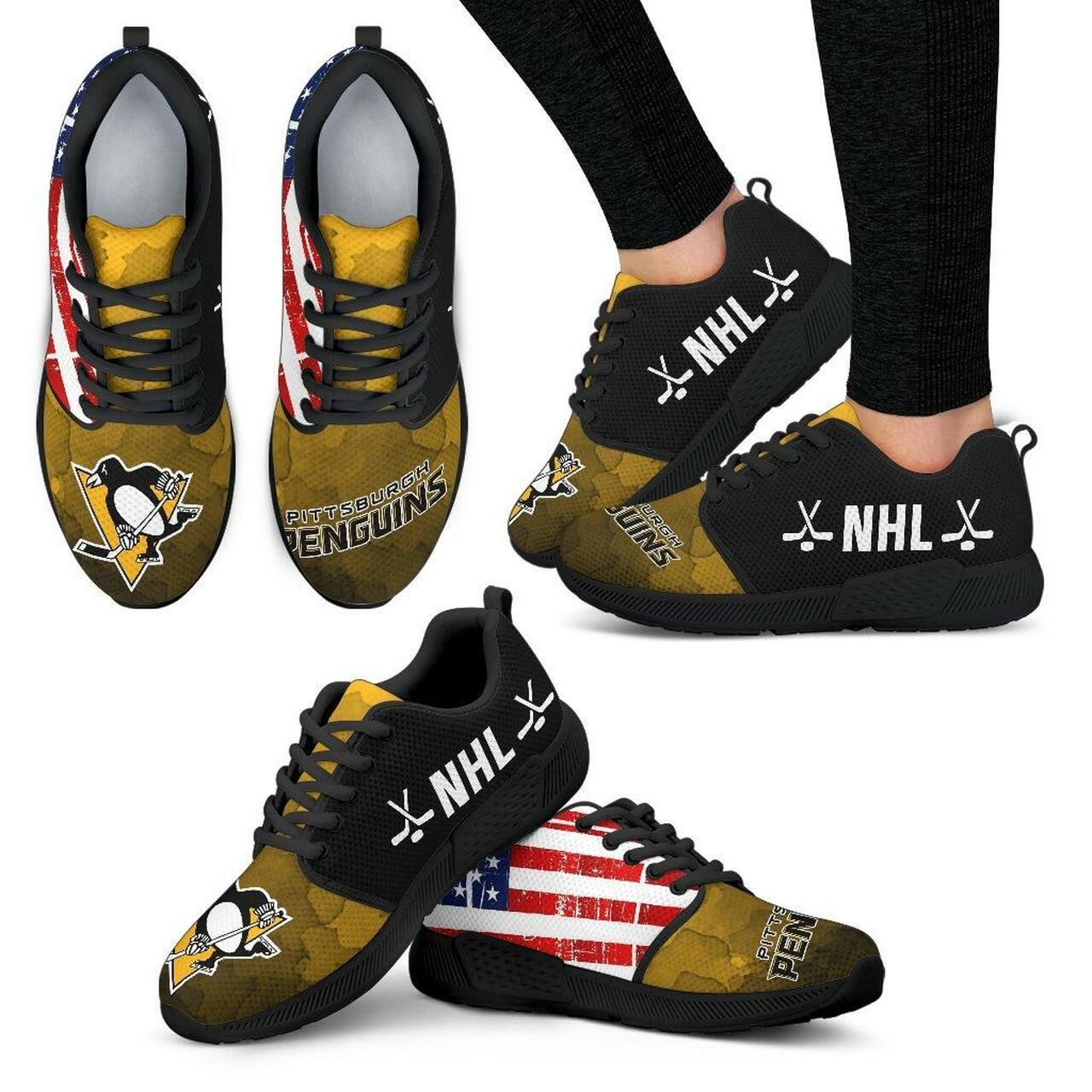 Pittsburgh Penguins Sneakers Simple Fashion Shoes Athletic Sneaker Running Shoes For Men, Women Shoes14928