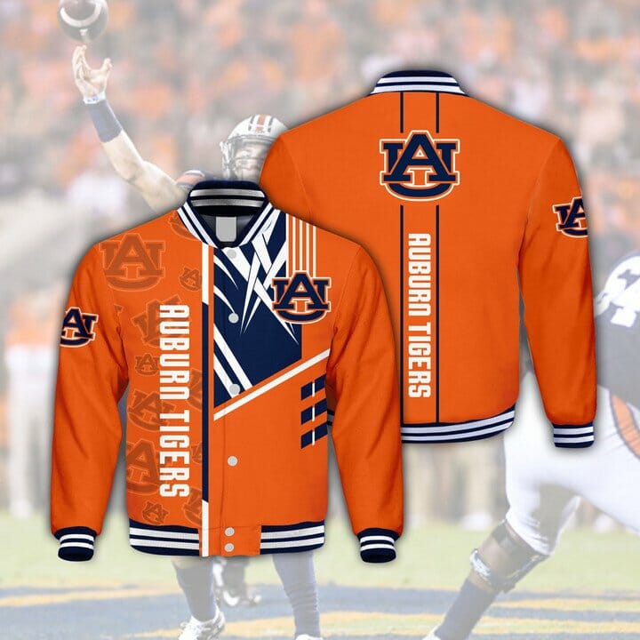 Auburn Tigers Orange Baseball Jacket