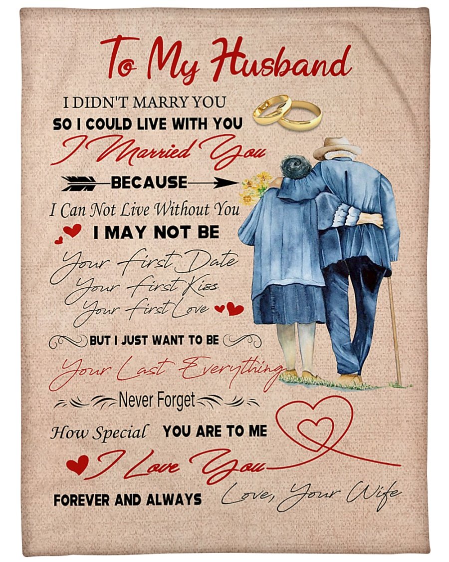 To My Husband I Love You Forever And Always Fleece Blanket – Quilt Blanket Couple Gift Anniversary Gift Birthday Gift Family Gift Gift From Wife To Husband Home Decor Bedding Couch Sofa Soft and Comfy Cozy