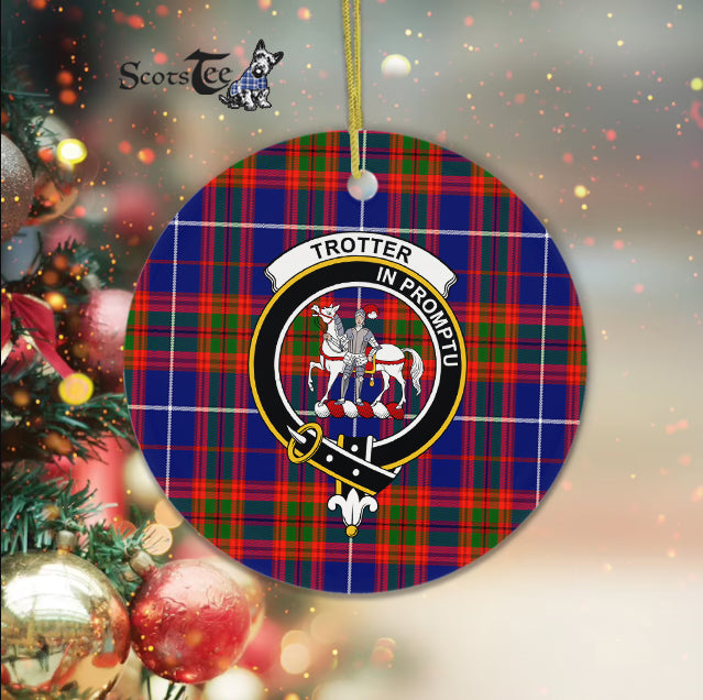 Trotter Scottish Clan Plaid Ornament Gift. Christmas Tree Ornament Trotter Clan Tartan Ornament Great Christmas Ornaments Gift