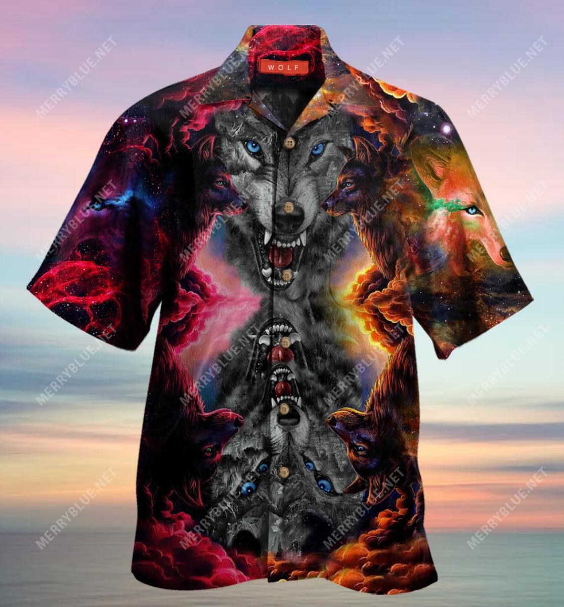 Amazing Colorful Wolf Aloha Hawaiian Shirt Colorful Short Sleeve Summer Beach Casual Shirt For Men And Women