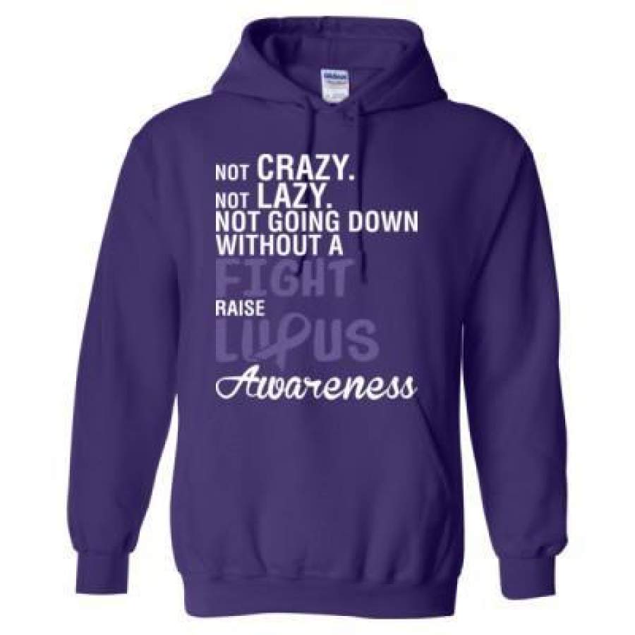 AGR Not Crazy Not Lazy Not Going Down Without A Fight Raise Lupus Awareness – Heavy Blend™ Hooded Sweatshirt