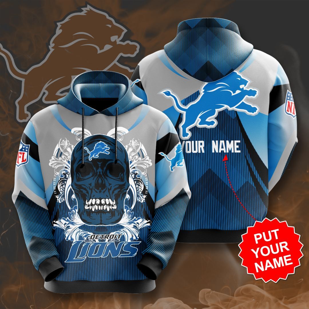 Personalized Detroit Lions No604 Custom Hoodie 3D