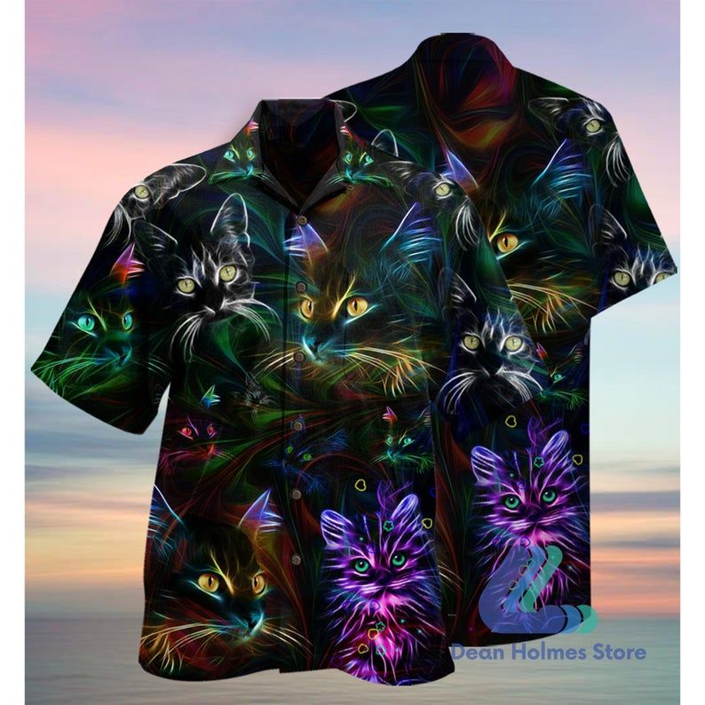 Cat Multicolor Best Design Hawaii Shirt Ha105665