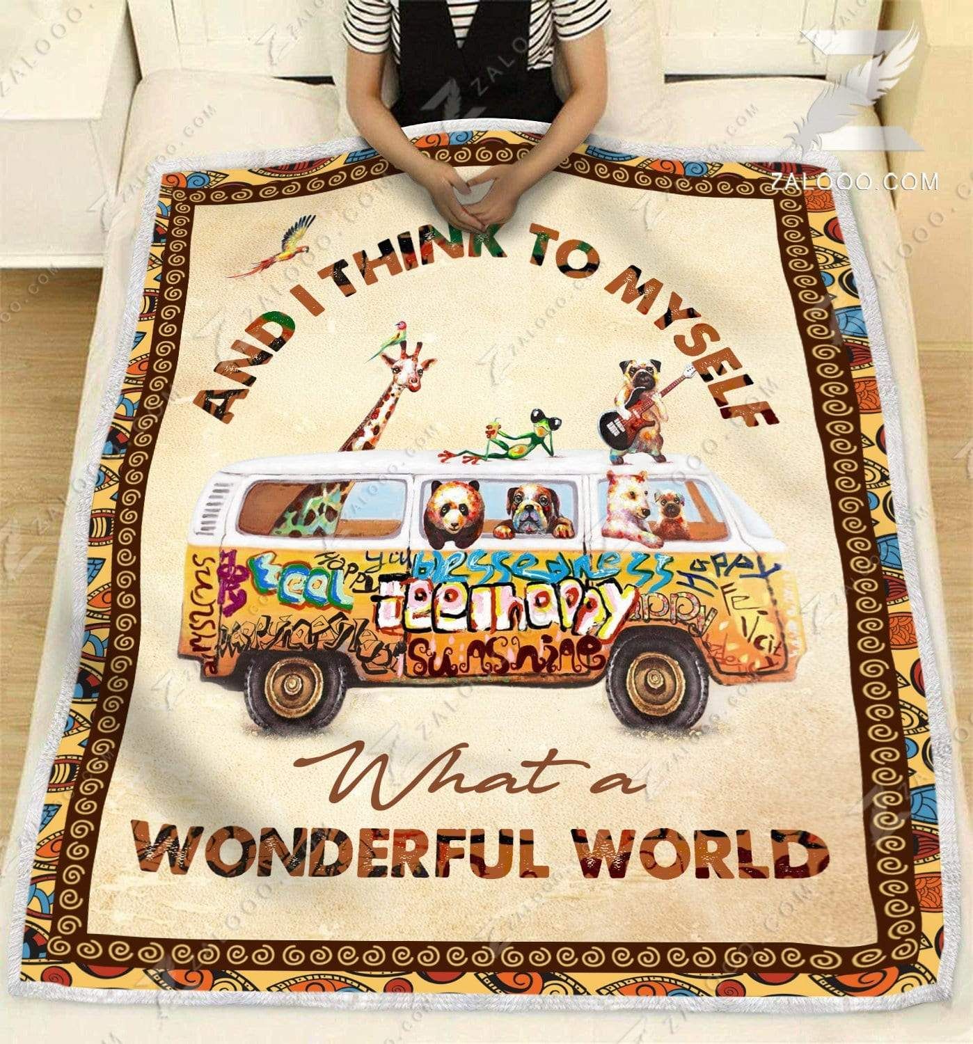 Wonderful world Hippie Blanket