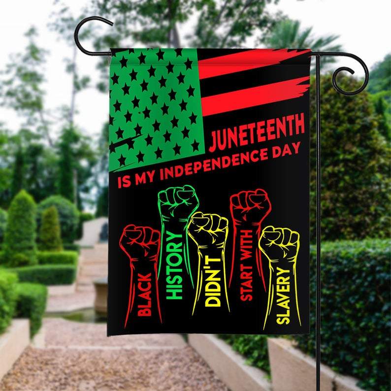 Juneteenth Black History Month Black Lives Matter Flag Gift For Friend Family Decorative Holiday Garden Flag, House Flag, Outdoor Flag Decor