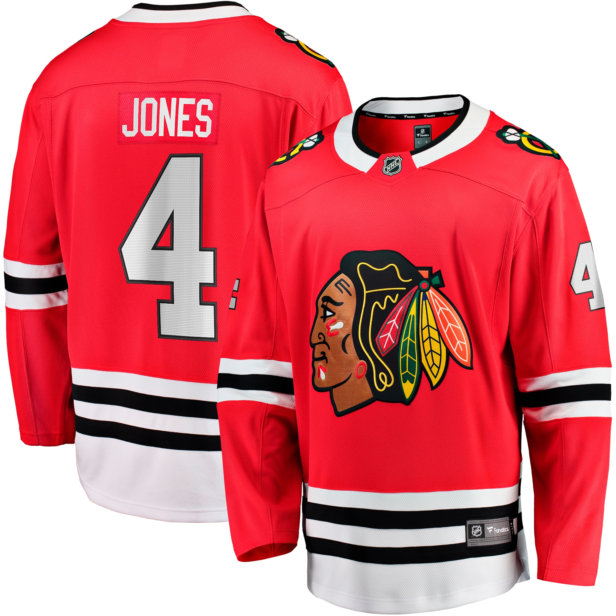 Men's Chicago Blackhawks Seth Jones Red Home Breakaway Player Jersey