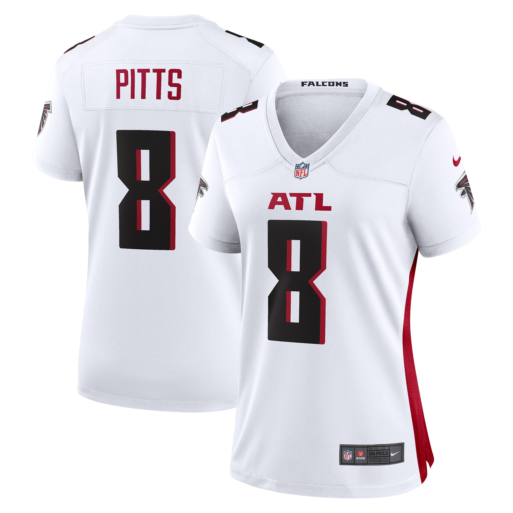 Women’s Atlanta Falcons Kyle Pitts White Game Player Jersey