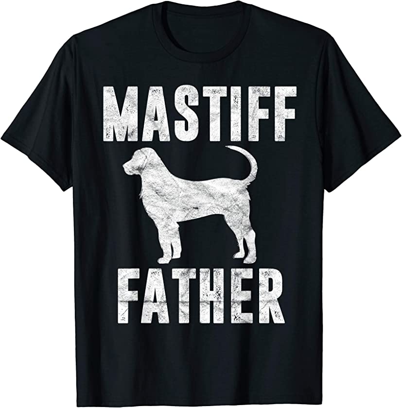 Vintage Mastiff Dad Gift Mastiffs Father Dog Papa Pet Lover T-Shirt