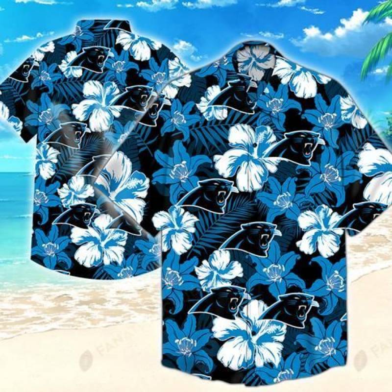 Carolina Panthers Flower Hawaii 3D Shirt