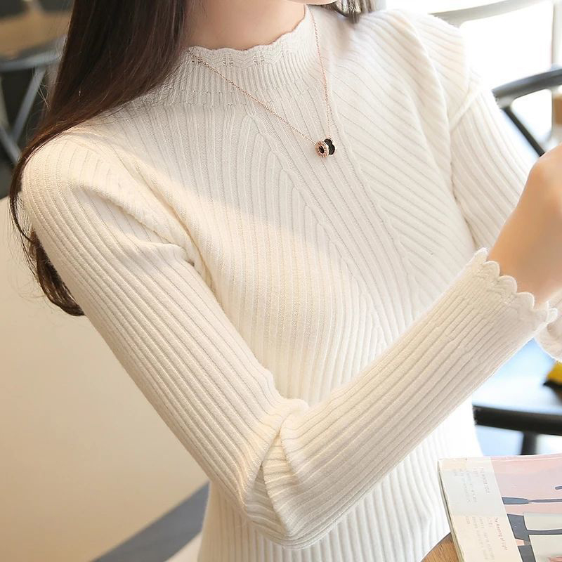 Winter Sweaters Women Turtleneck Thicken Warm Pullover Sweater y2k Fashion Solid Korean Pullovers Knitted Sweater alx