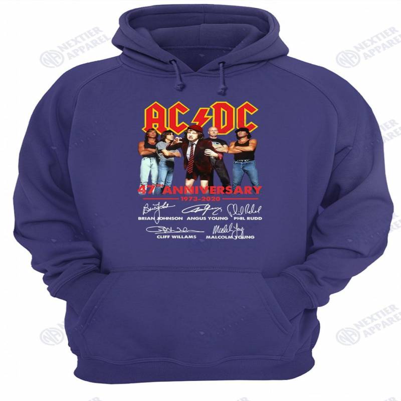 ACDC 47th Anniversary signatures ladies Unisex Hoodie