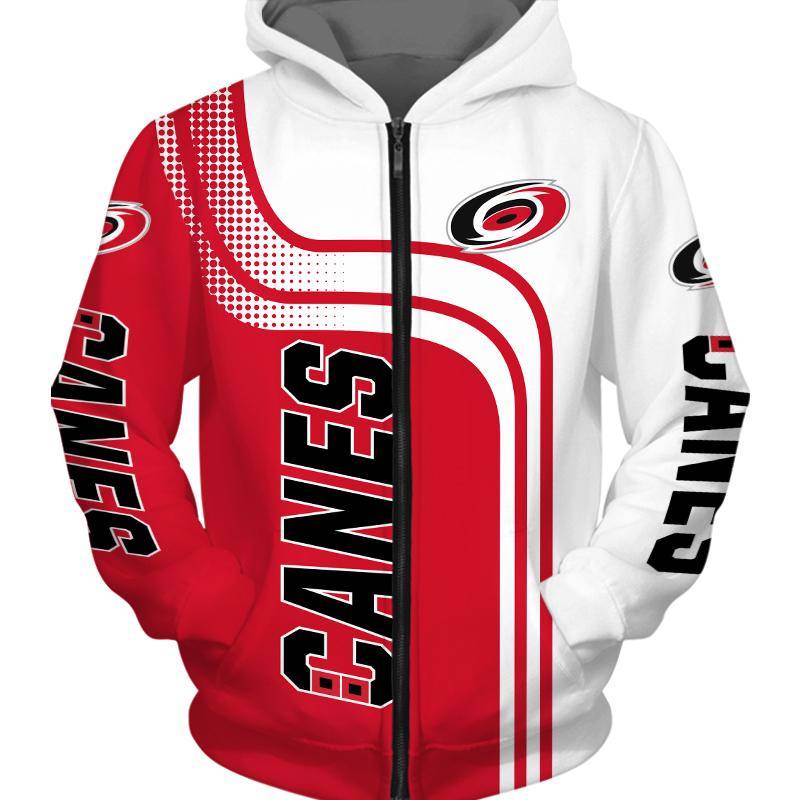 Carolina Hurricanes Must Have Items For Your Collection With High Qualify 3D Zip Hoodie