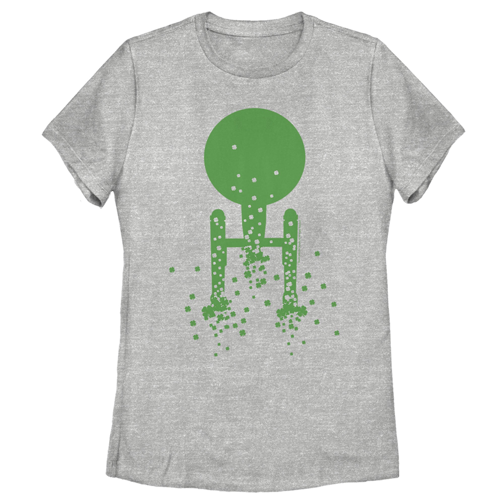 Women’S Star Trek St. Patrick’S Enterprise Clover Fill T-Shirt