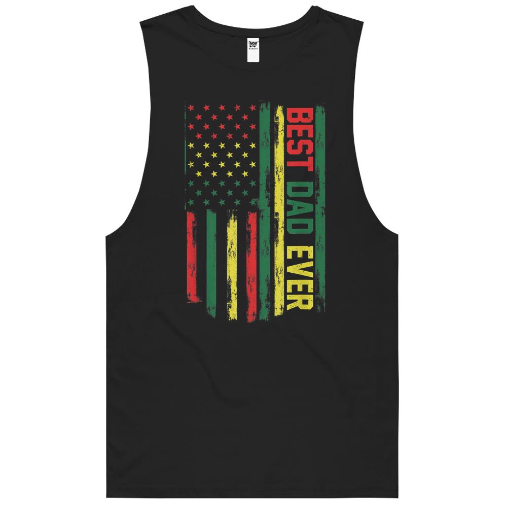 Mens Black History Month African American Best Dad Melanin Pride T-Shirt Tank Top