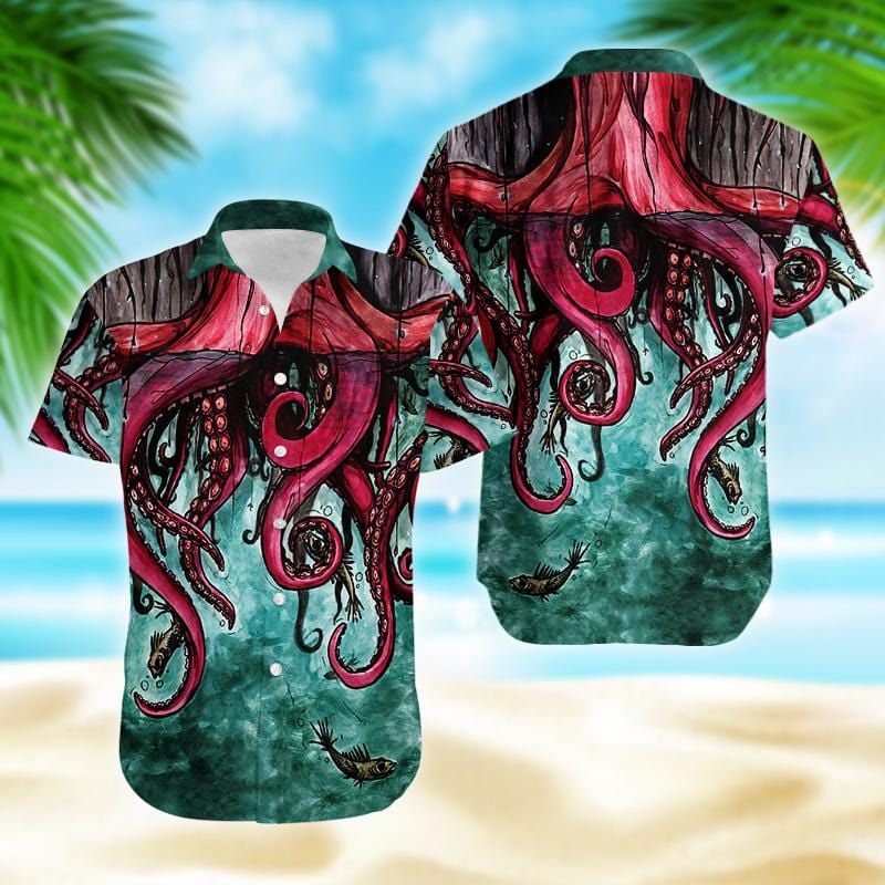 Felacia Octopus Cool Art Hawaiian Ha57607