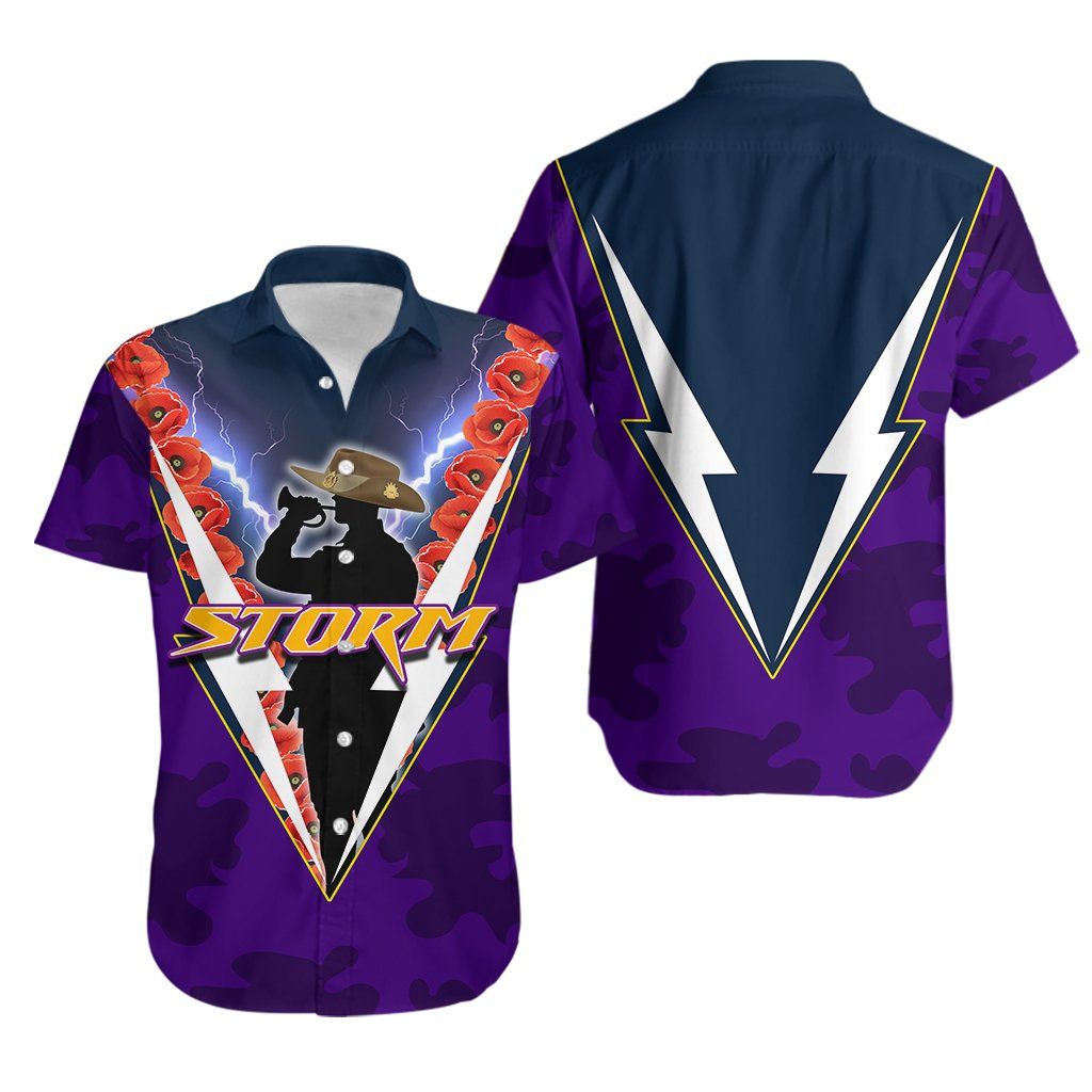 Melbourne Hawaii Shirt Storm Anzacday Ha29658