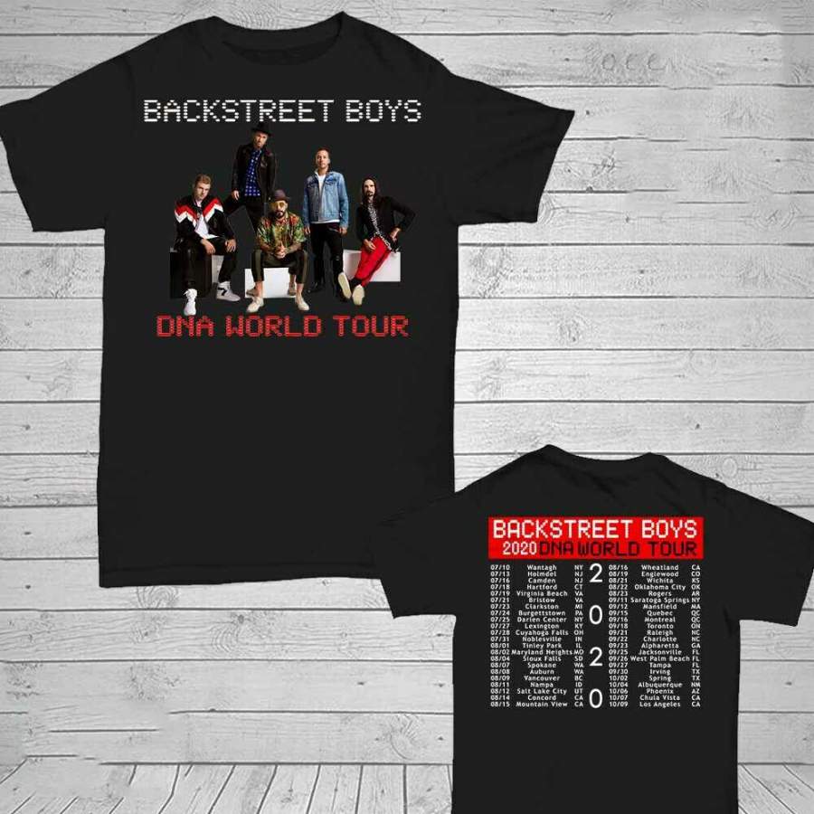 Backstreet Boys Shirt DNA World Tour 2020 T-Shirt Size S-3XL Men Black