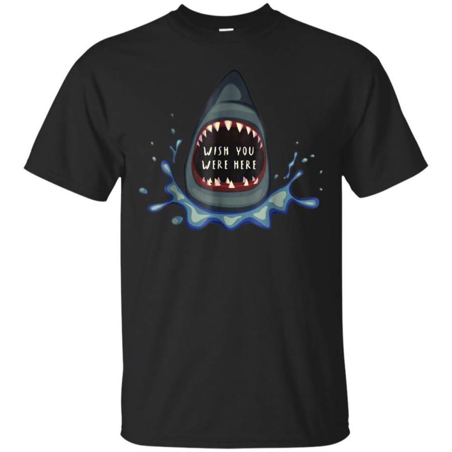 AGR Wish You Were Here Funny Shark Tshirt Jaq T-shirt