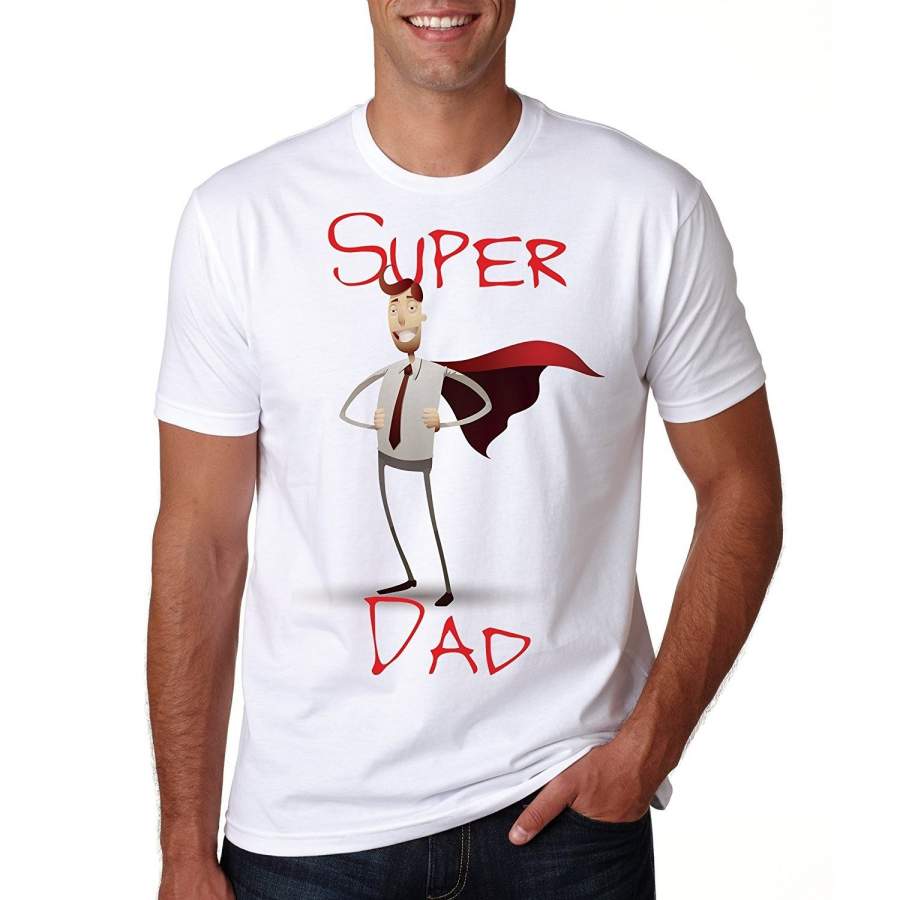 Super Dad T-Shirt Gift Tee Father Day Birthday Party Men Fashion Cotton T-Shirts