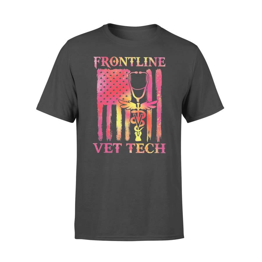 Frontline Vet Tech American Flag T-shirt