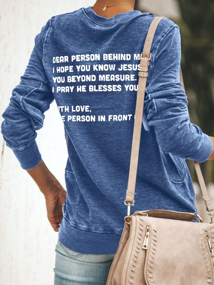 Dear Person Behind Me, Love Like Jesus Long Sleeve Top