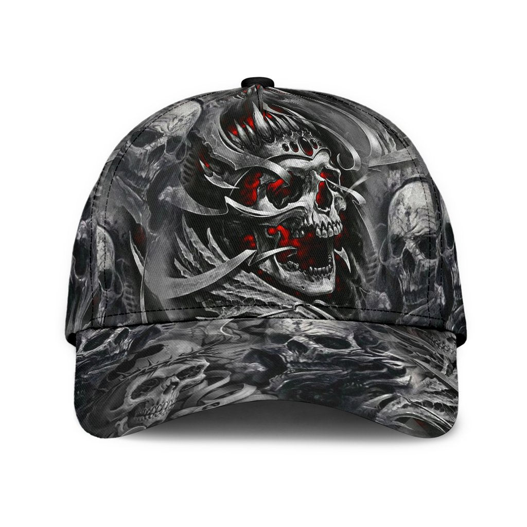 3D All Over Printed Baseball Cap With Skull, Skull Cap Hat For Men And Women