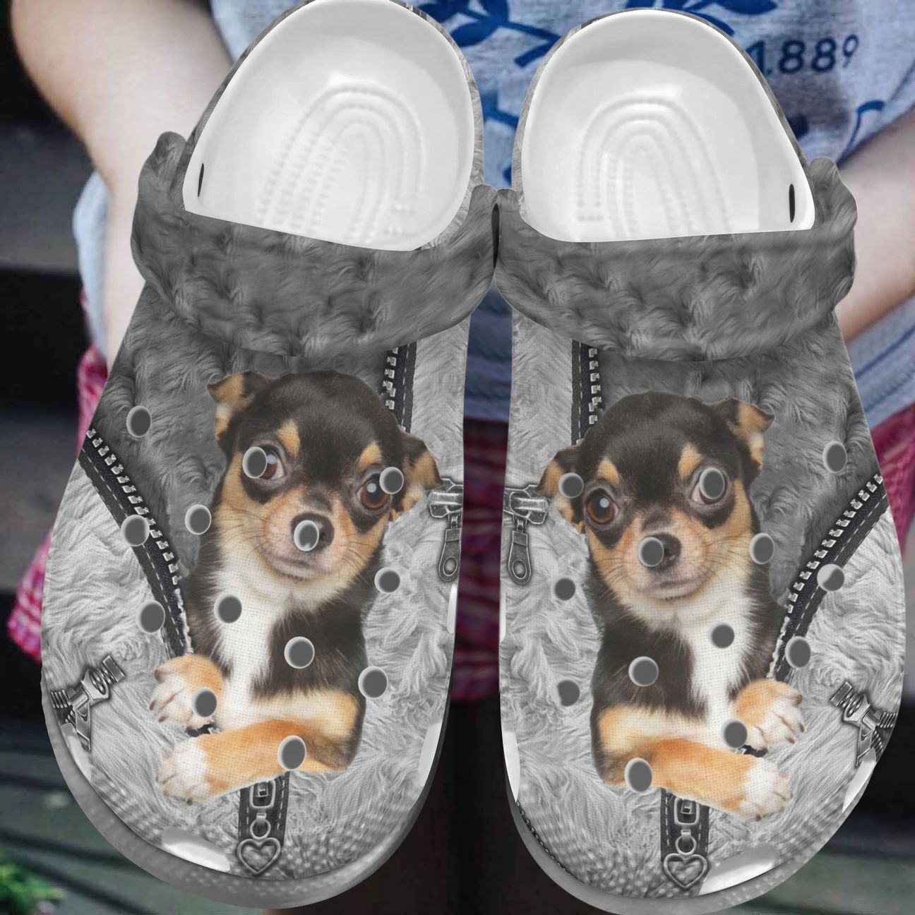 Chihuahua Dog Personalized Clog, Custom Name, Text, Color, Number Fashion Style For Women, Men, Kid, Print 3D Chihuahua Lovers