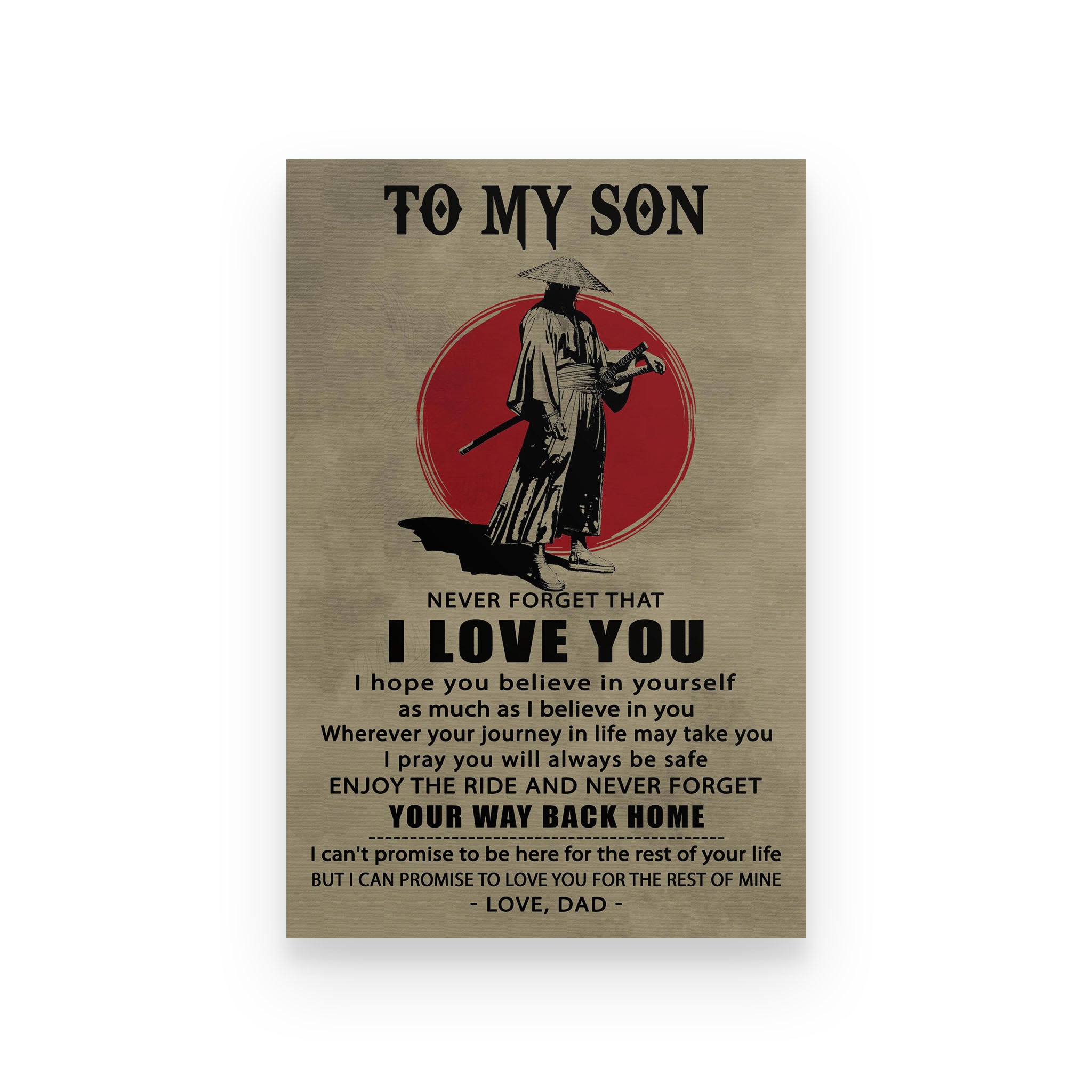 Samurai poster dad to son never forget  that i love you vs3