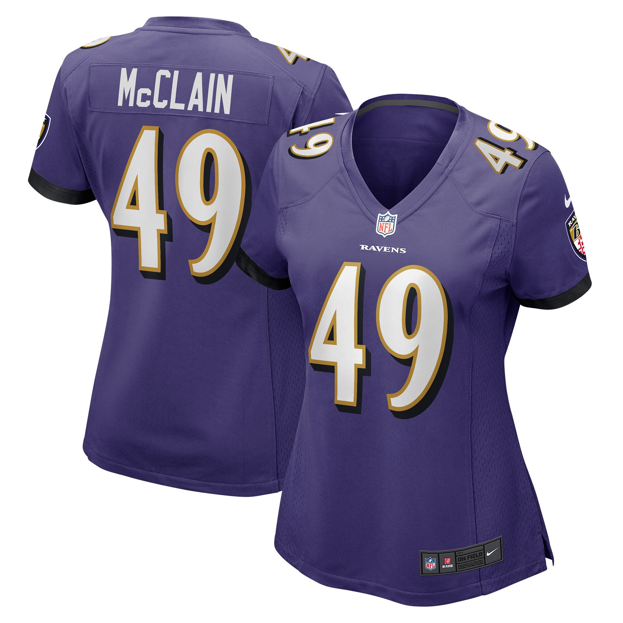 Zakoby Mcclain Baltimore Ravens Womens Player Game Jersey – Purple NFL