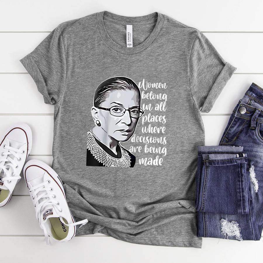 Vintage Ruth Bader Ginsburg RBG gift for women or youth Raglan Baseball Tee  Classic Canvas