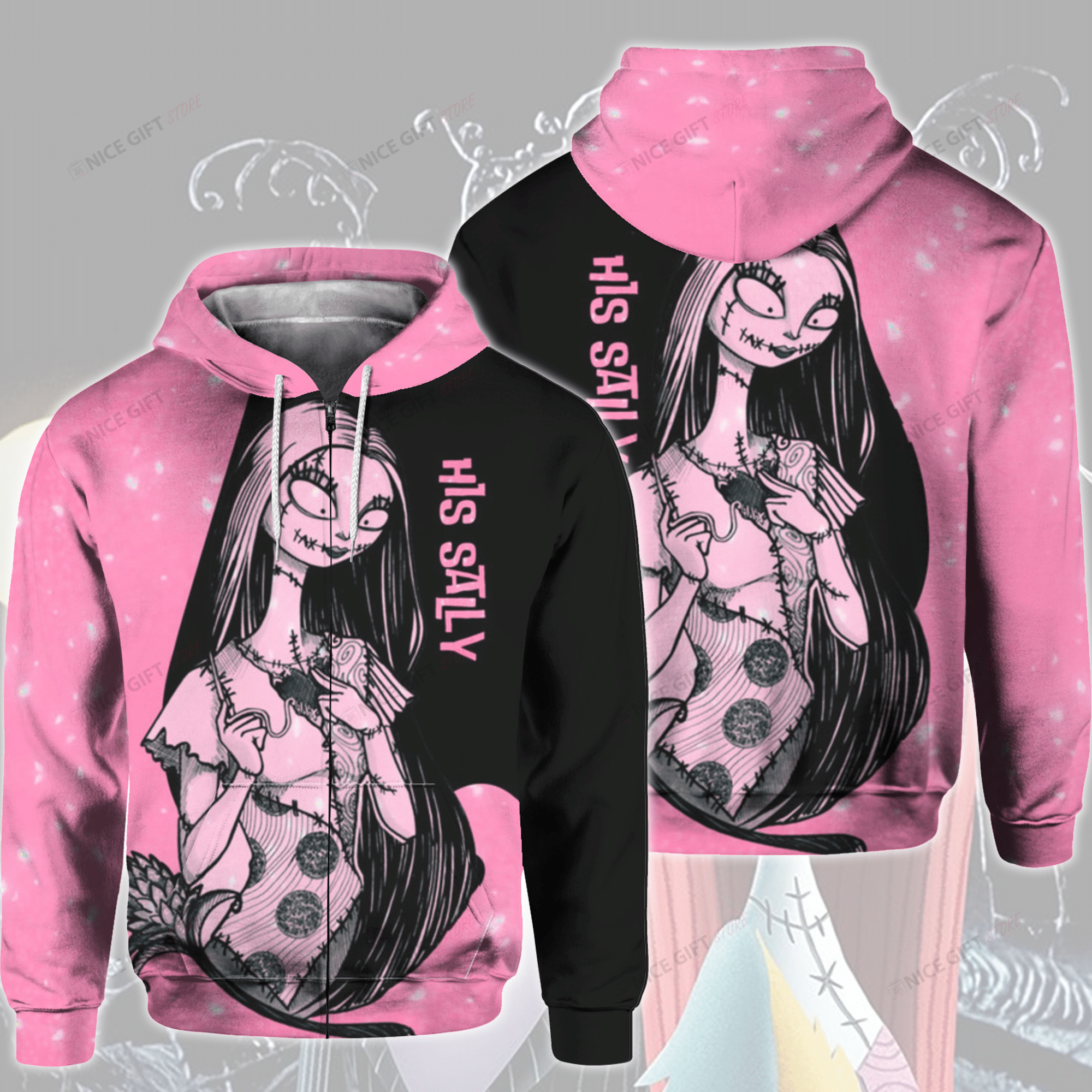 His Sally Zip Hoodie 3D 3Zh-O2O0