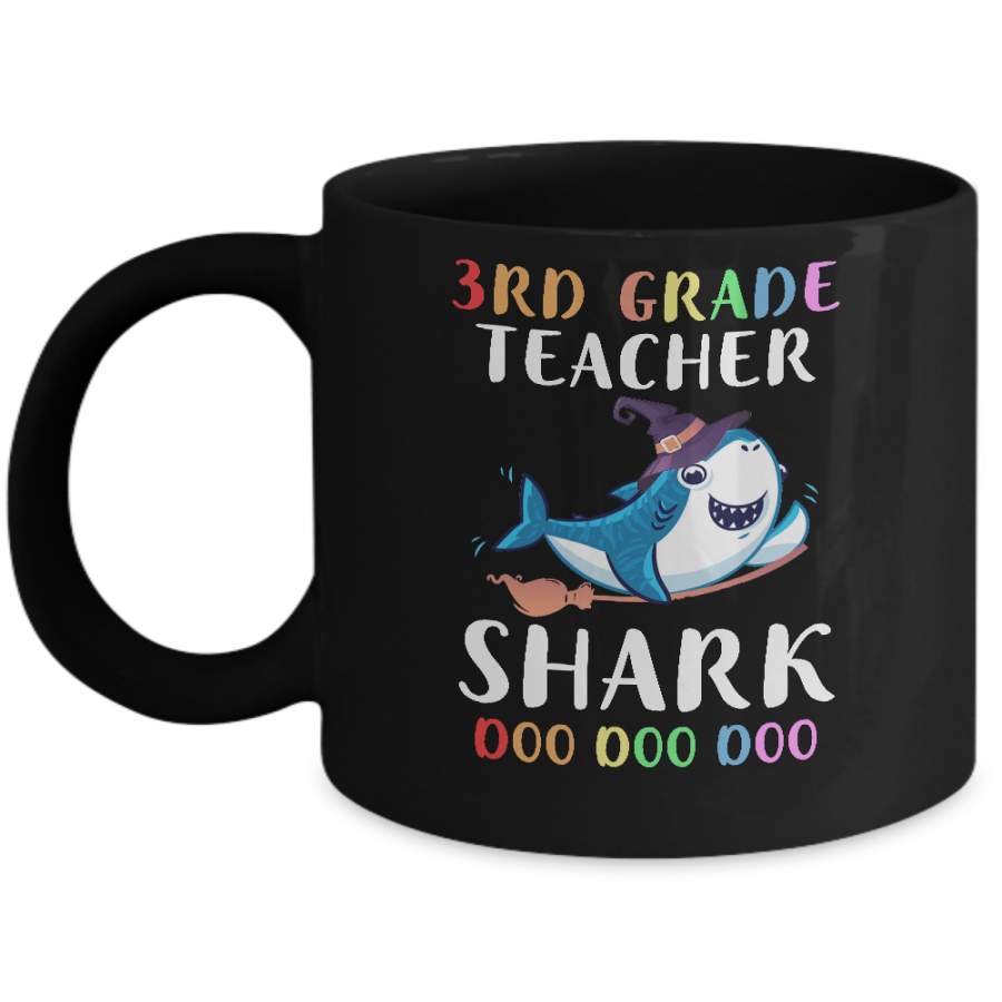 3rd Grade Teacher Shark Doo Doo Doo Halloween Mug