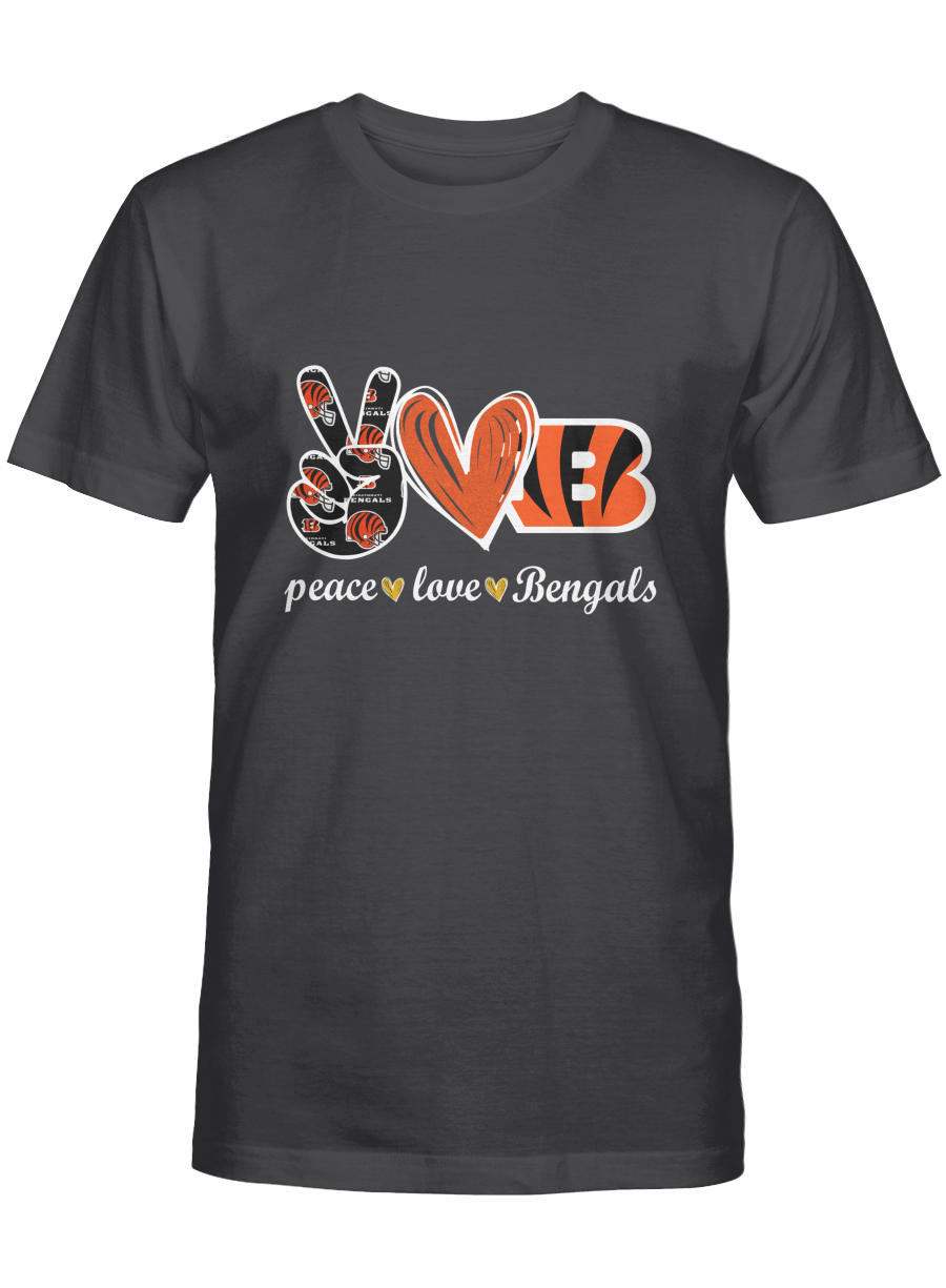 Peace, Love, Cincinnati Bengals T-shirt, Sweatshirt, Hoodie