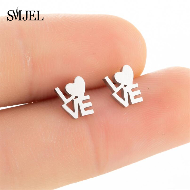 Tiny Stainless Steel Animal Stud Earrings for Women Girls Cute Giraffe Snake Fish Rabbit Cat Earings Jewelry Bee Dog Accessories alx