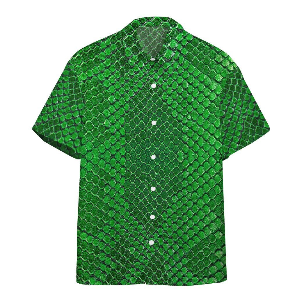 Green Snake Skin Aloha Hawaiian Shirts | Unisex | Hl1150