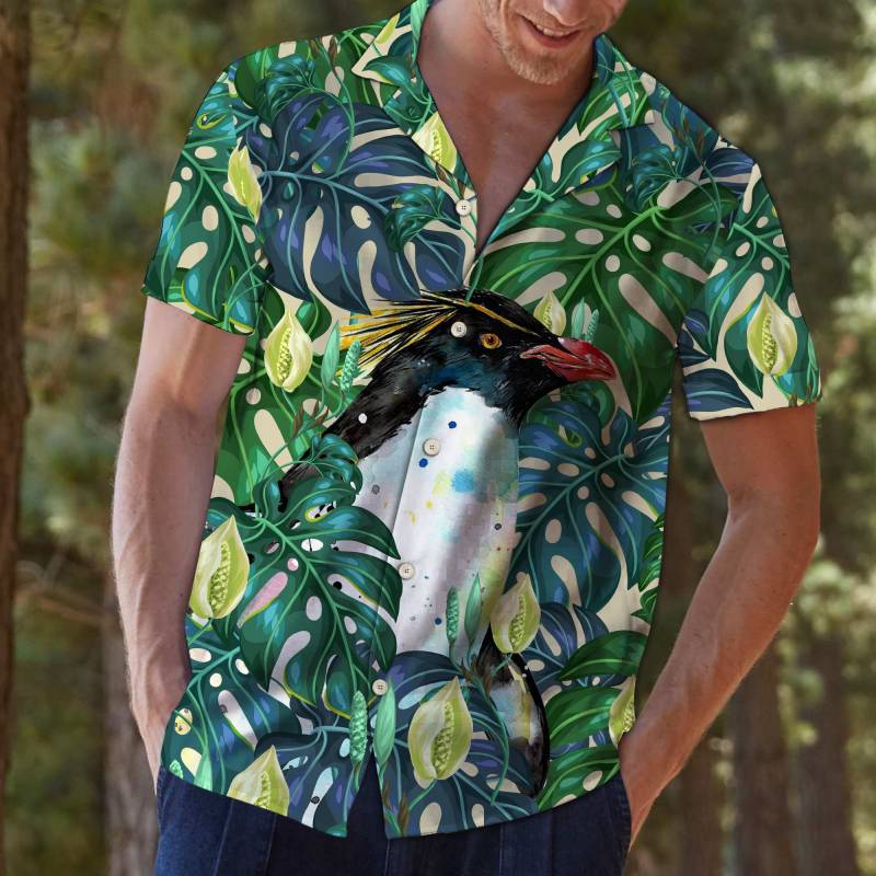 Penguin Tropical Leaves T0907 – Hawaii Shirt