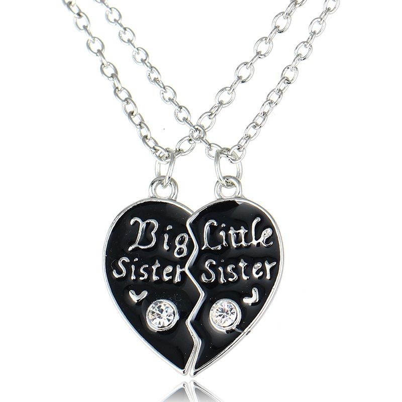 3 Pcs/Set Mother Daughter Metal Pendant Necklace Sister Mom Heart Contacted Together Fine Jewelry Gifts Free Shipping alx