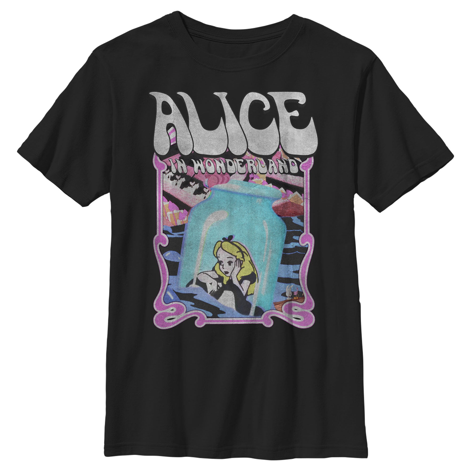 Boy’S Alice In Wonderland Alice Lost Stuck In A Bottle T-Shirt