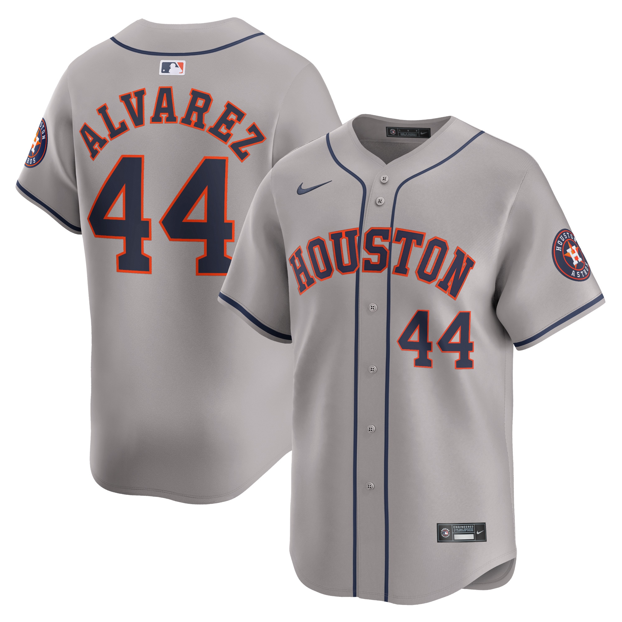 Yordan Alvarez Houston Astros Away Limited Player Jersey – Gray