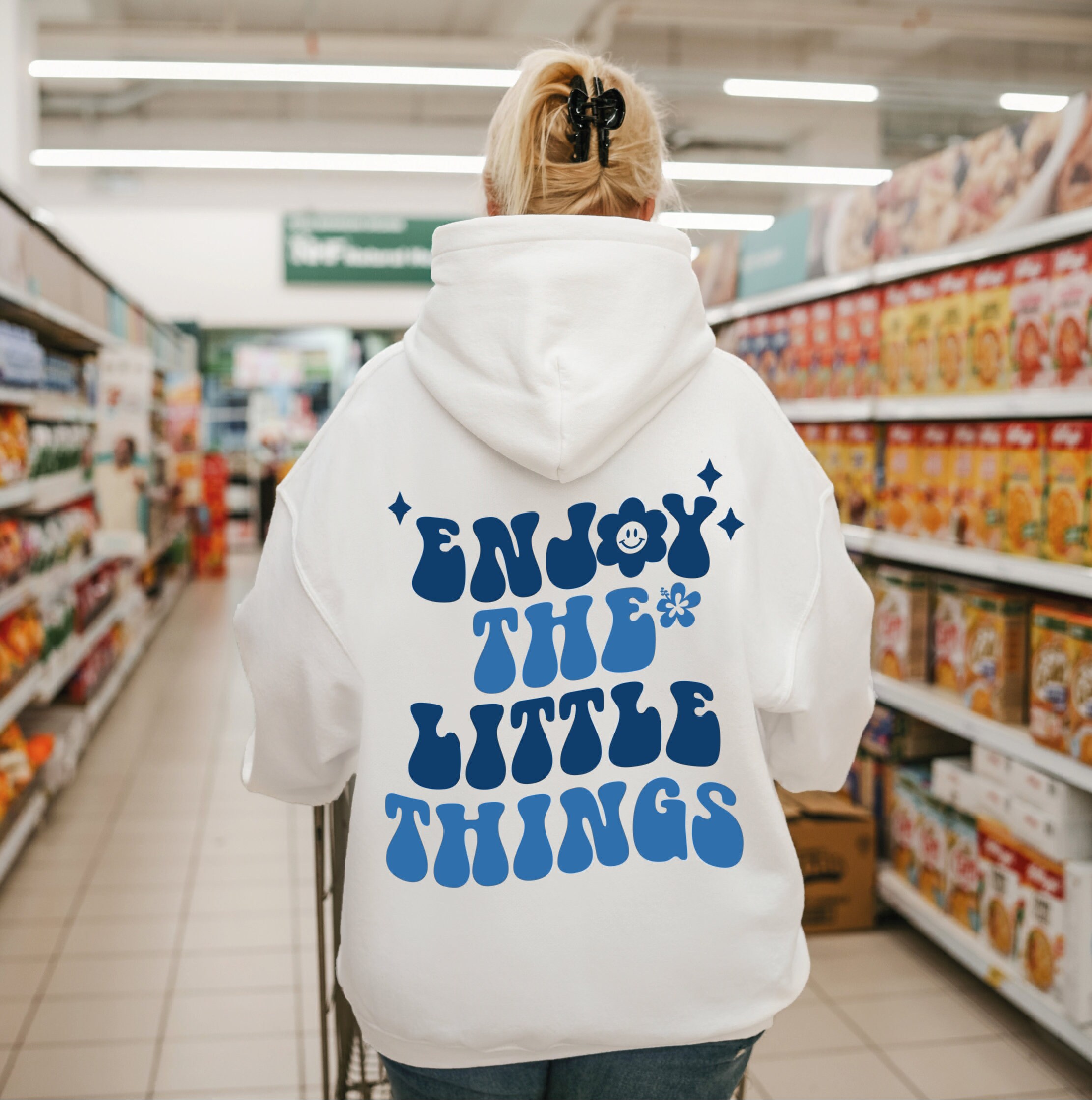 Enjoy Little Things Hoodie, Positive Hoodie, Oversized Hoodie, Trendy Women Hoodie, Preppy Hoodie